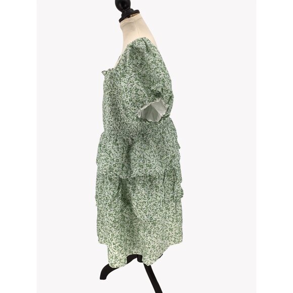 NMT English Factory Green Floral Tiered Smocked Dress 2XL - Picture 9 of 14